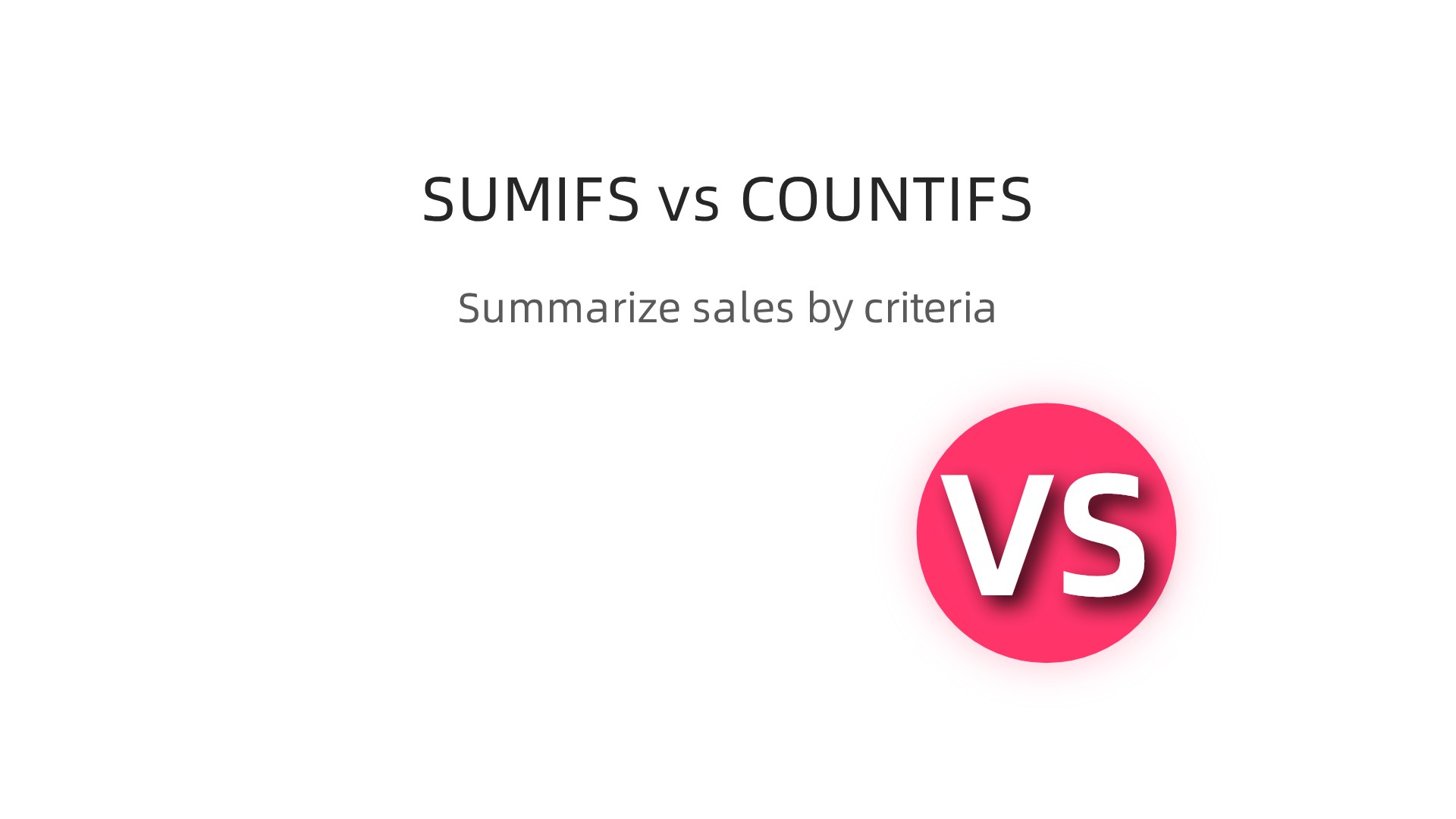 Understand the power of SUMIFS for summing values and COUNTIFS for counting entries based on multiple criteria in sales data.