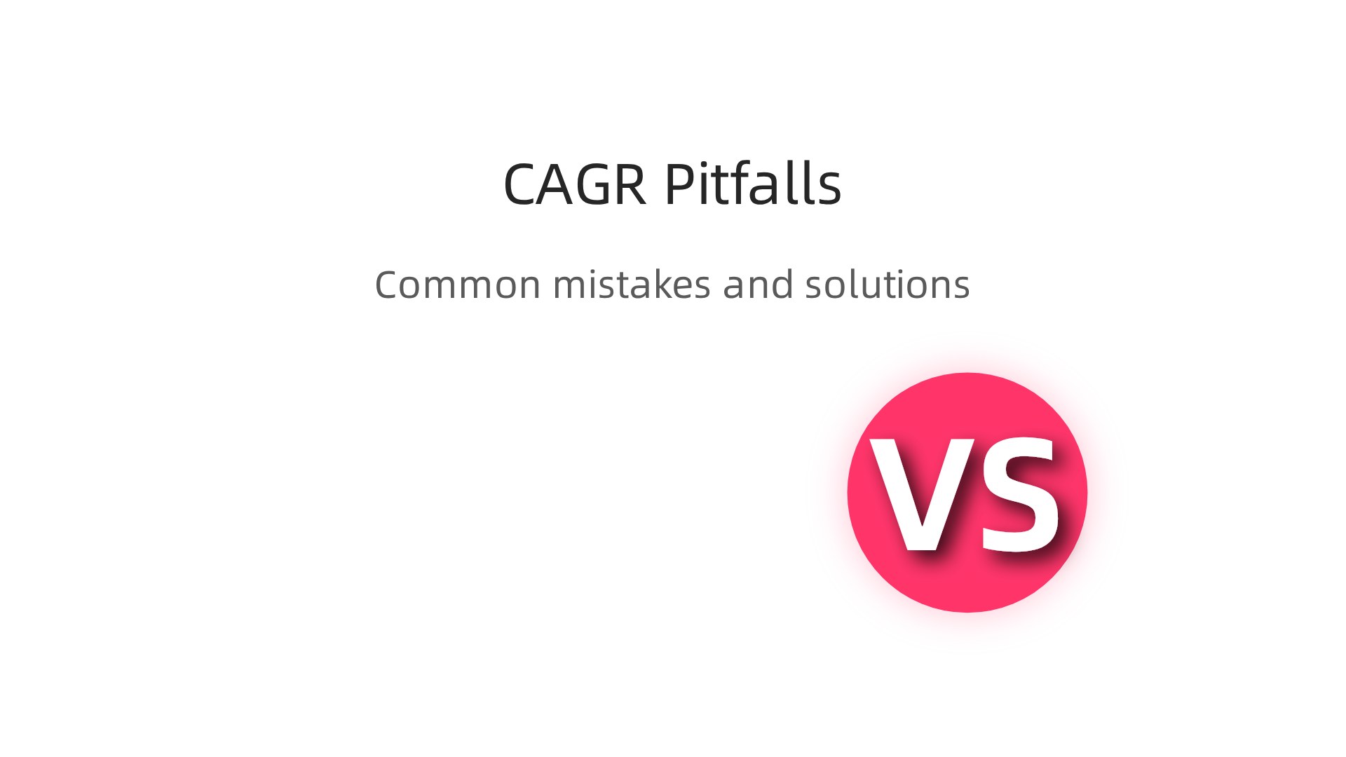 Infographic outlining common pitfalls in CAGR calculation (zero/negative values, volatility, inconsistent periods) and their corresponding solutions.
